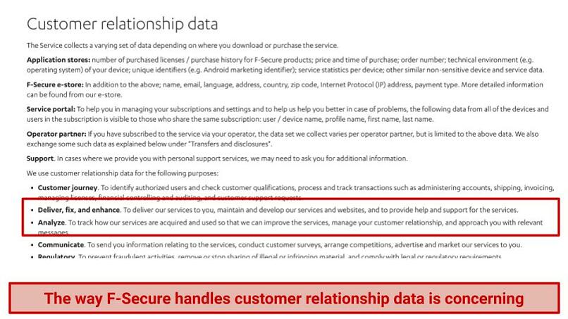 Privacy — Logging Policy is Rather Confusing