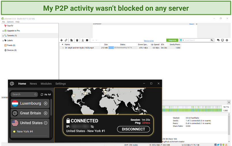 Torrenting — P2P Supported on All Servers